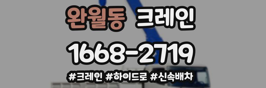 완월동 크레인 작업