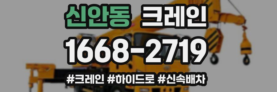 신안동 크레인 작업