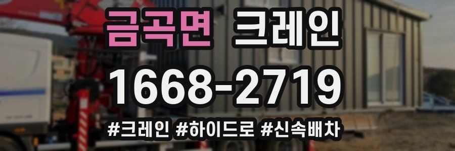 금곡면 크레인 작업