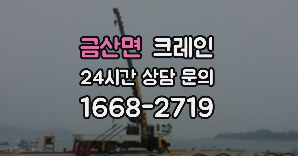 금산면 크레인