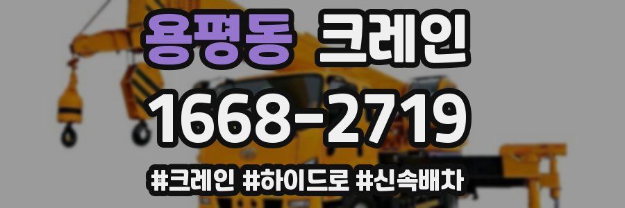 용평동 크레인 작업