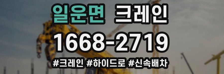 일운면 크레인 작업