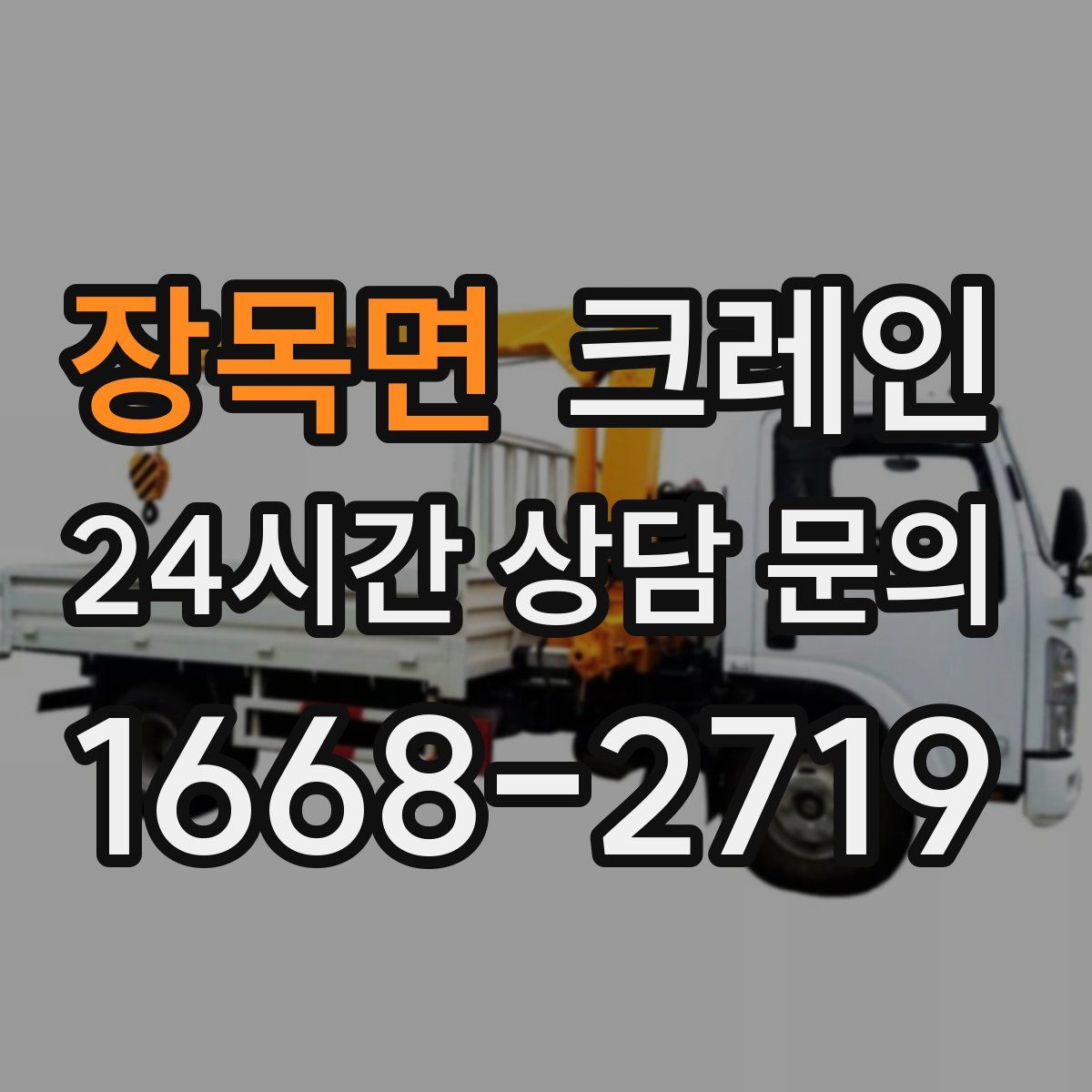 장목면 카고 크레인