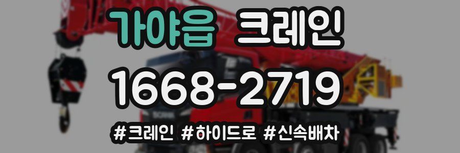 가야읍 크레인 작업