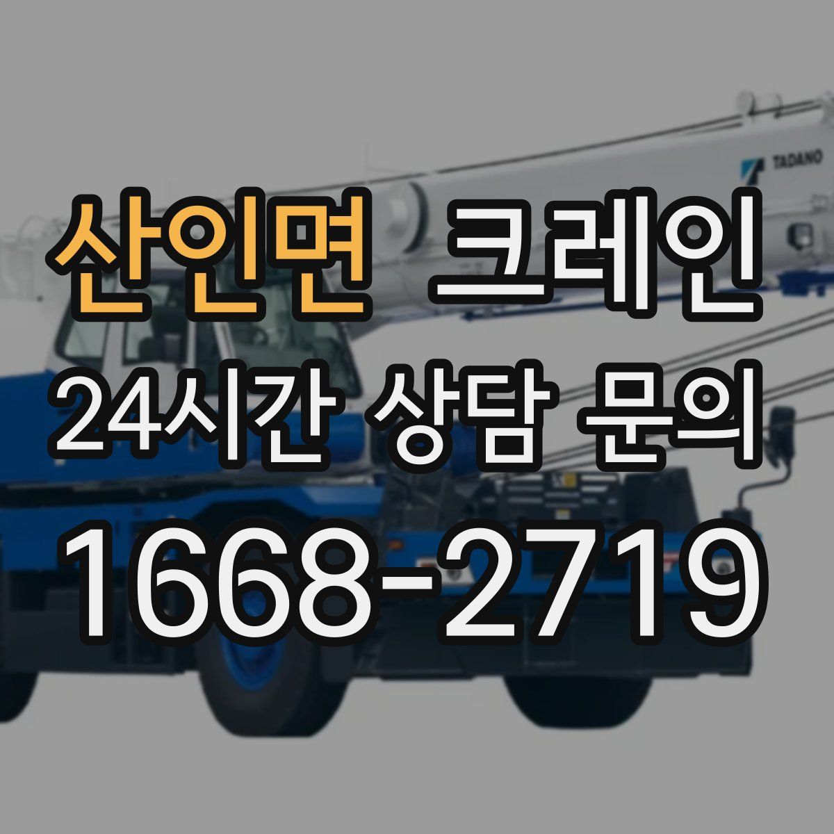 산인면 카고 크레인