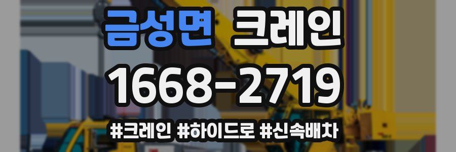 금성면 크레인 작업