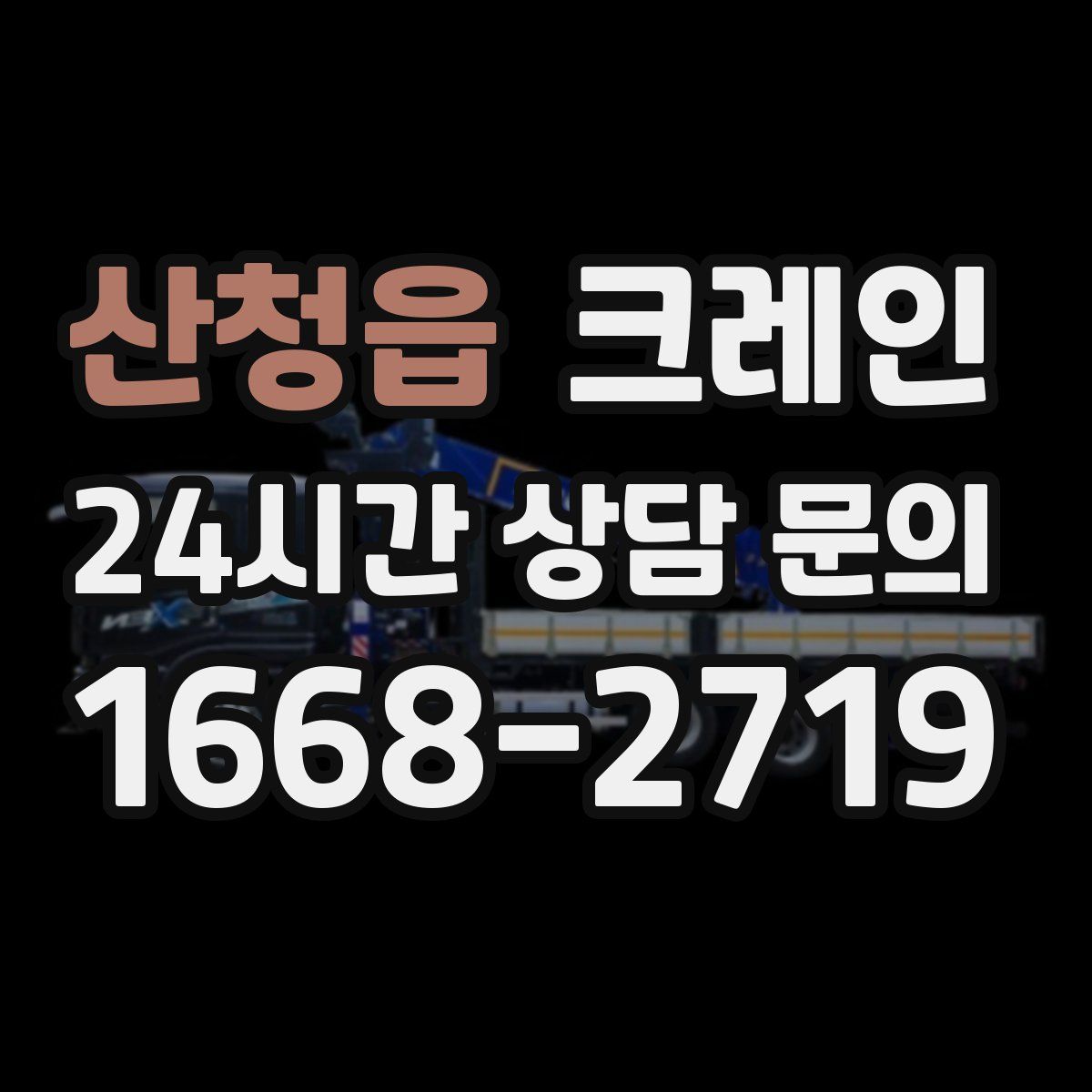 산청읍 카고 크레인