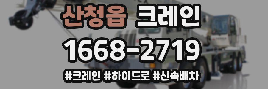 산청읍 크레인 작업