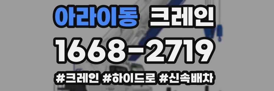 아라이동 크레인 작업