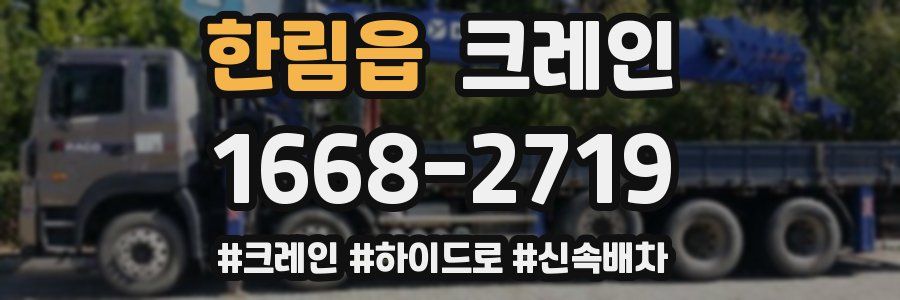 한림읍 크레인 작업