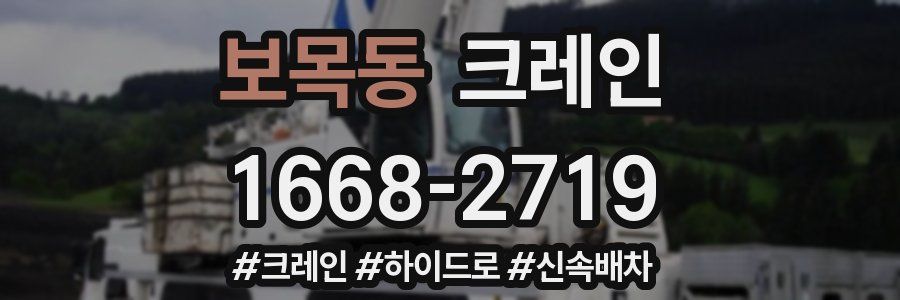 보목동 크레인 작업