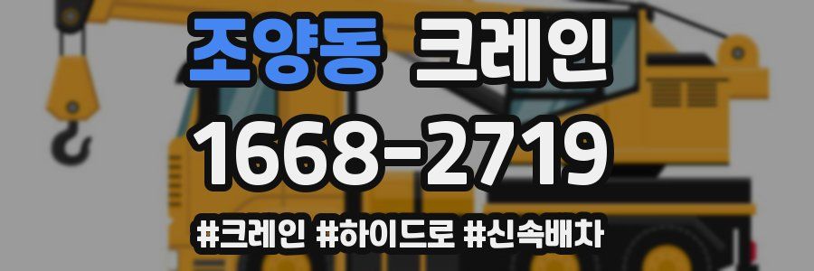 조양동 크레인 작업