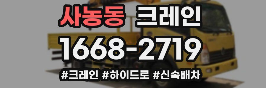 사농동 크레인 작업