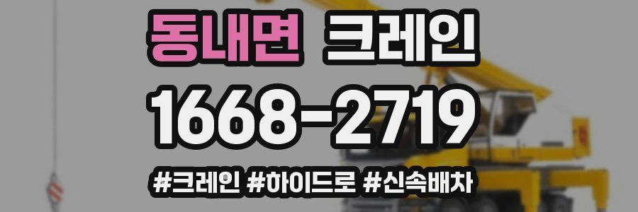 동내면 크레인 작업