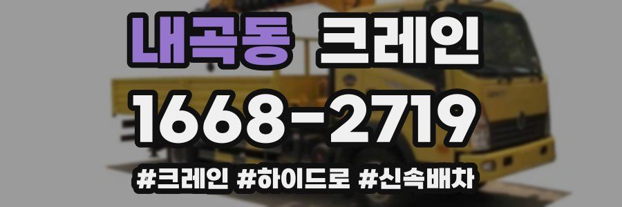 내곡동 크레인 작업