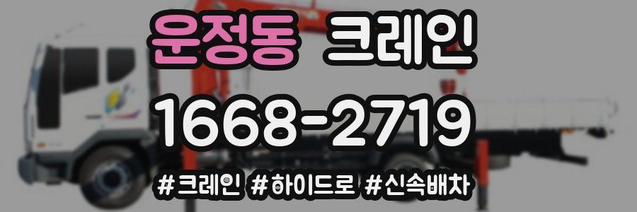 운정동 크레인 작업