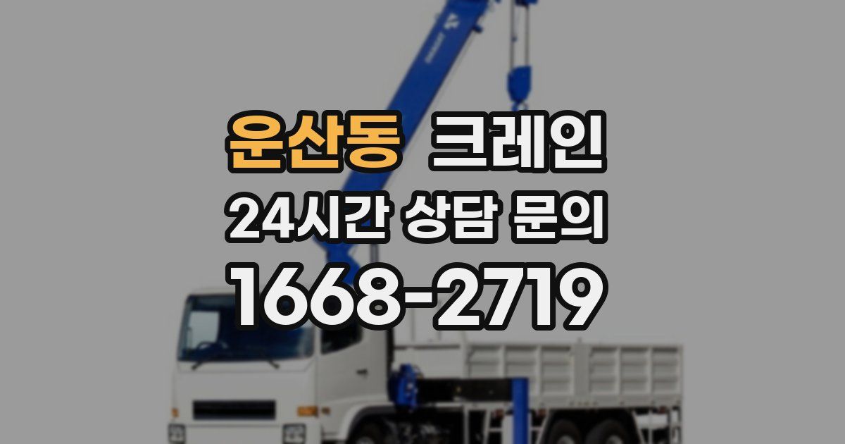 운산동 크레인