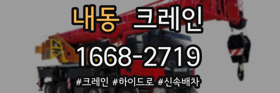 내동 크레인 작업