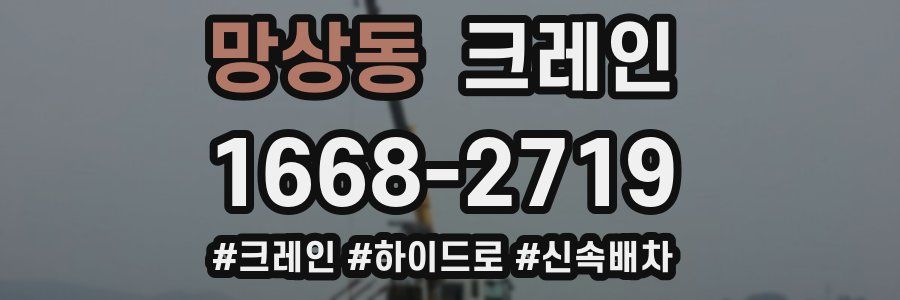 망상동 크레인 작업