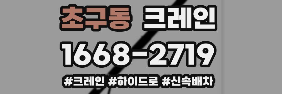 초구동 크레인 작업