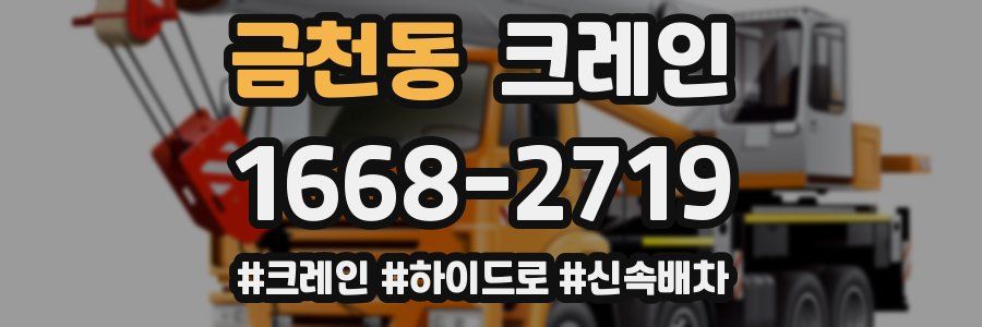 금천동 크레인 작업