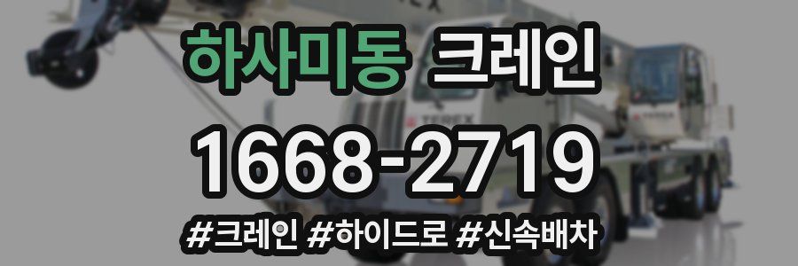 하사미동 크레인 작업