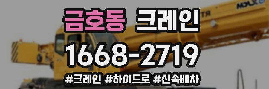 금호동 크레인 작업