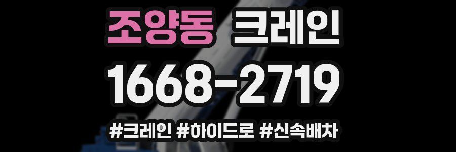 조양동 크레인 작업