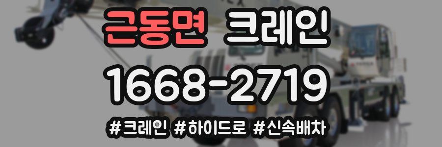 근동면 크레인 작업