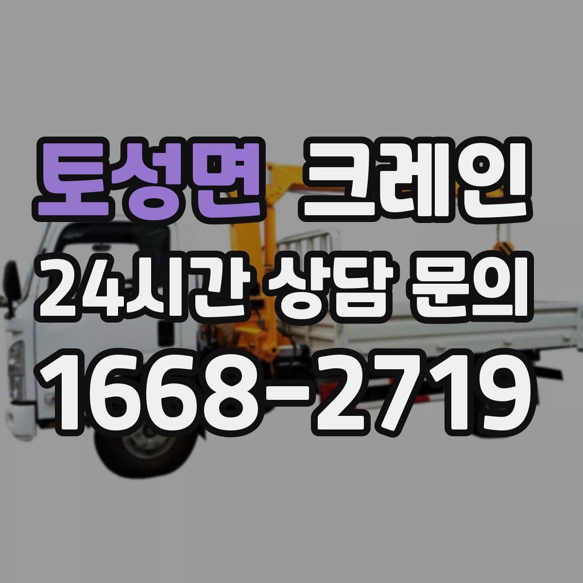 토성면 카고 크레인