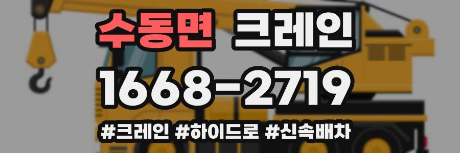 수동면 크레인 작업