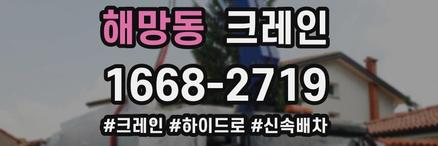 해망동 크레인 작업