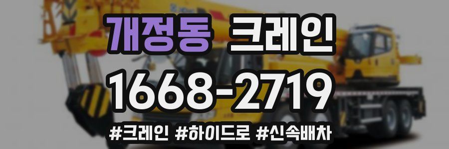 개정동 크레인 작업