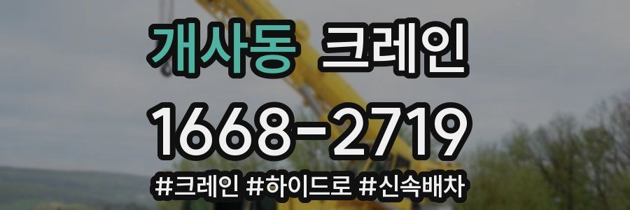 개사동 크레인 작업