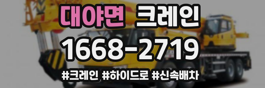 대야면 크레인 작업