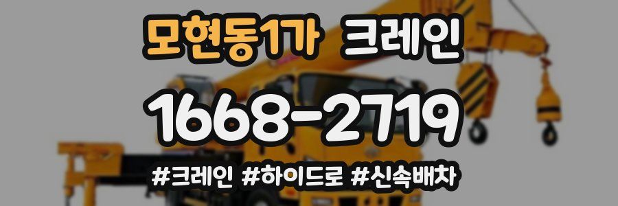 모현동1가 크레인 작업