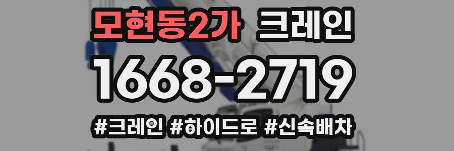 모현동2가 크레인 작업