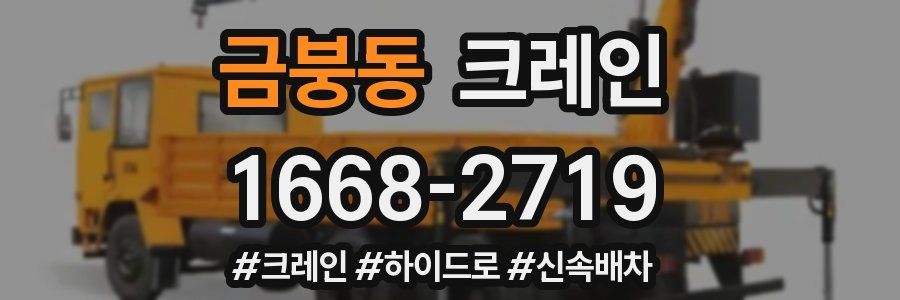 금붕동 크레인 작업