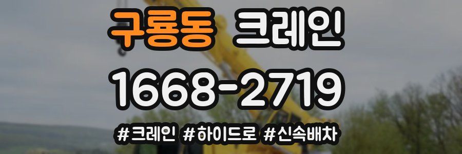 구룡동 크레인 작업