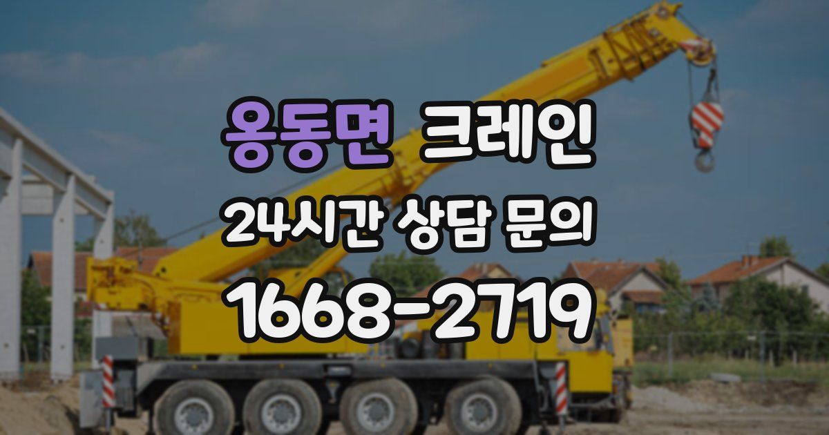 옹동면 크레인