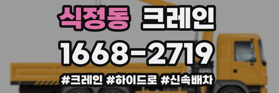 식정동 크레인 작업