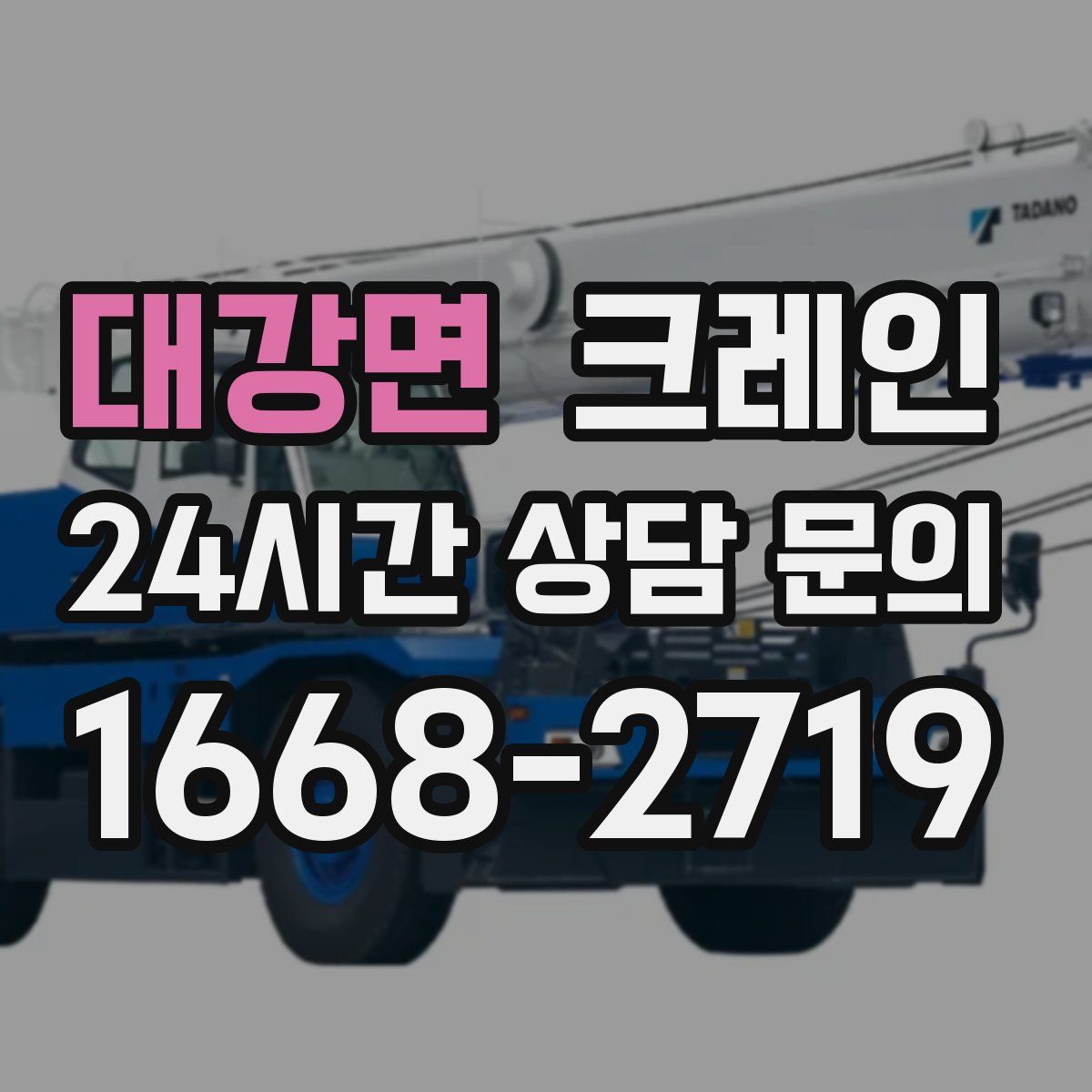 대강면 카고 크레인