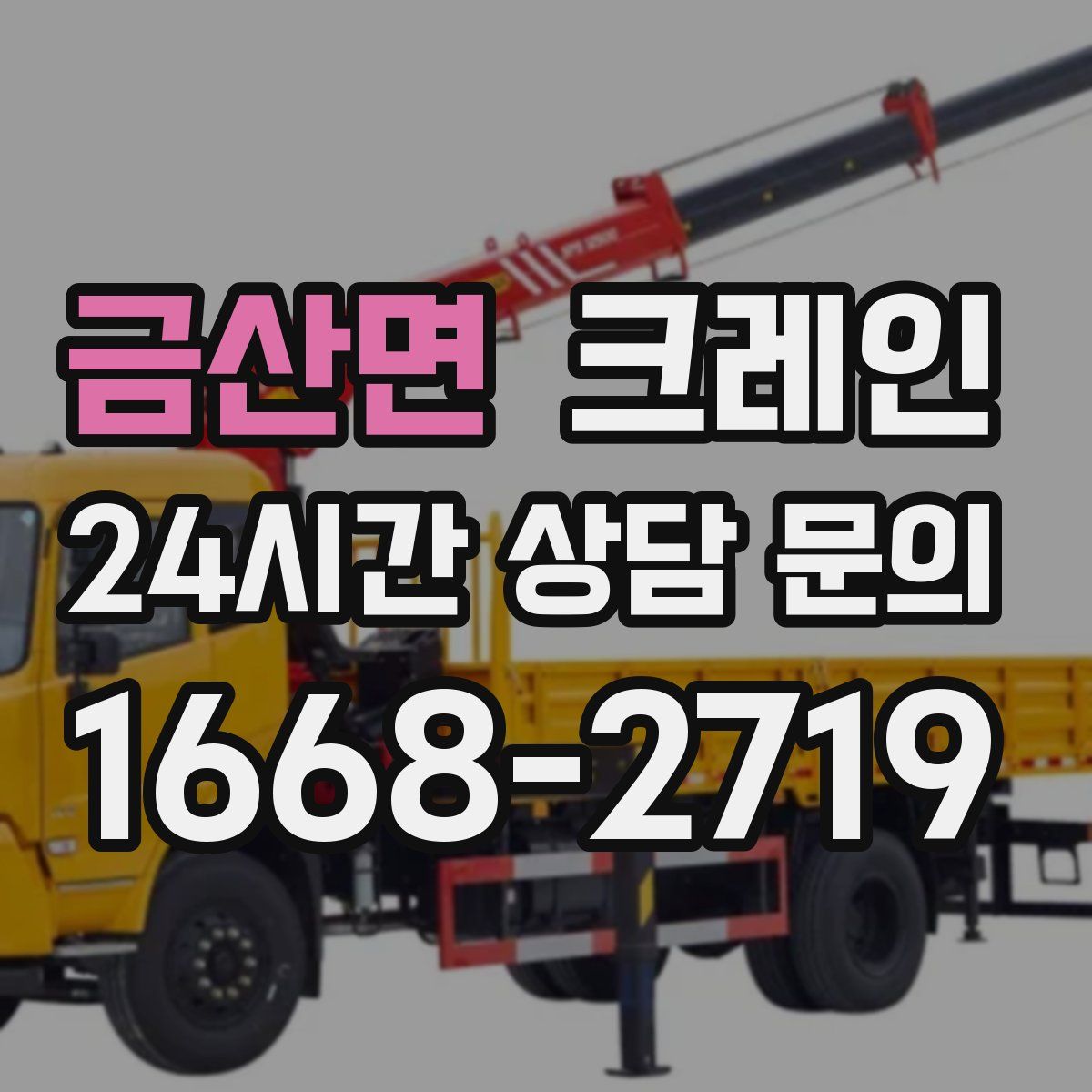 금산면 카고 크레인