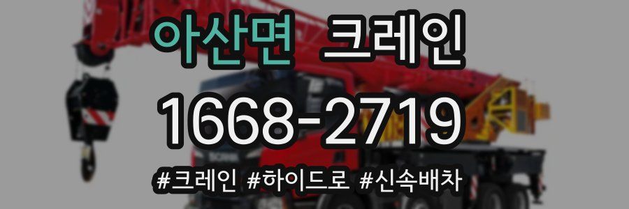 아산면 크레인 작업