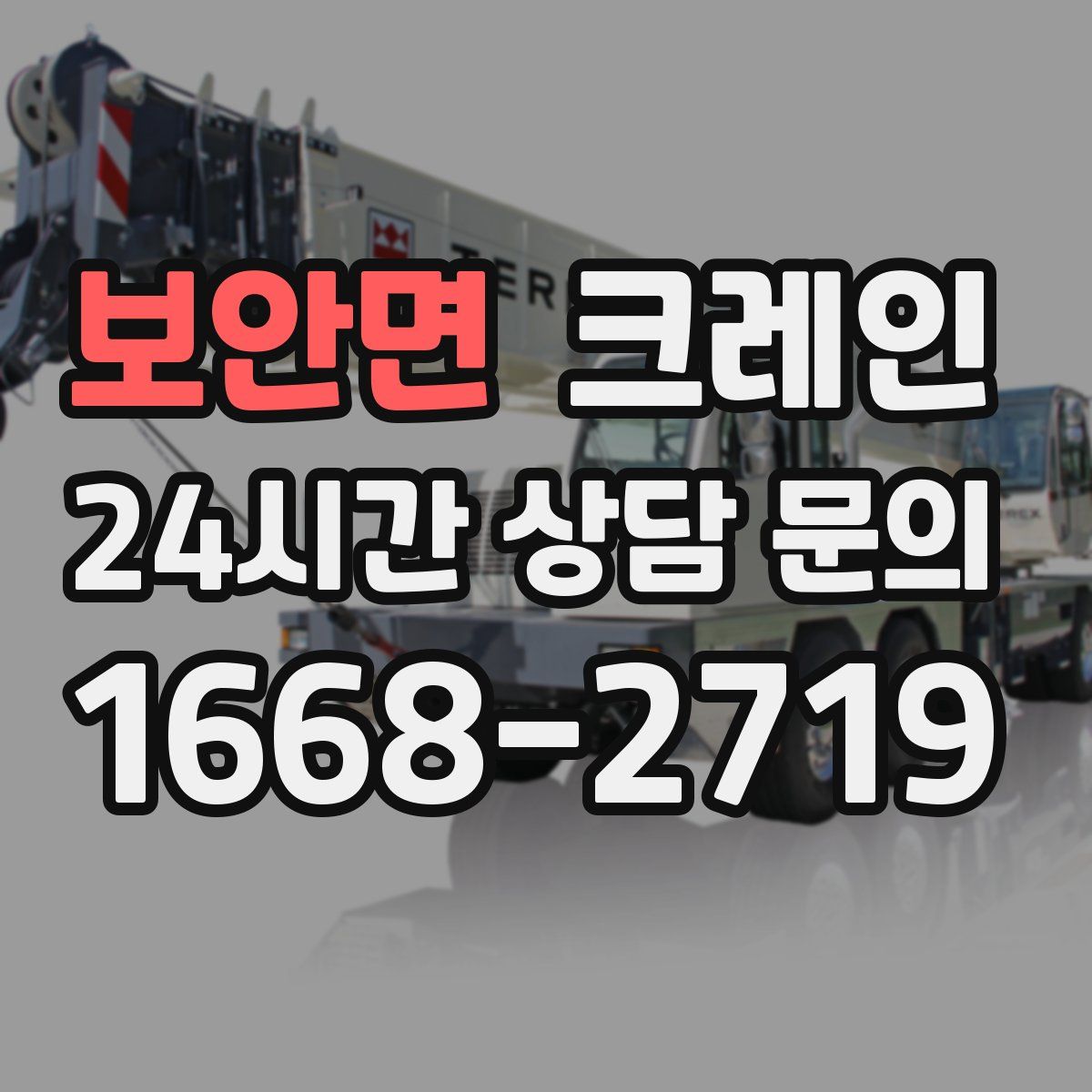 보안면 카고 크레인