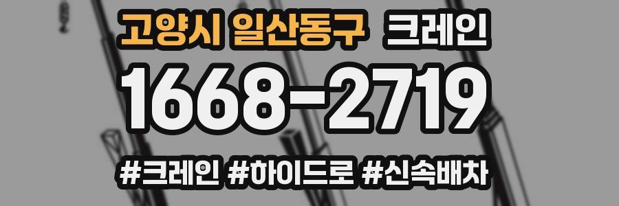 고양시 일산동구 크레인 작업