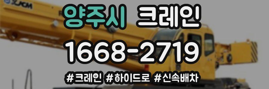 양주시 크레인 작업