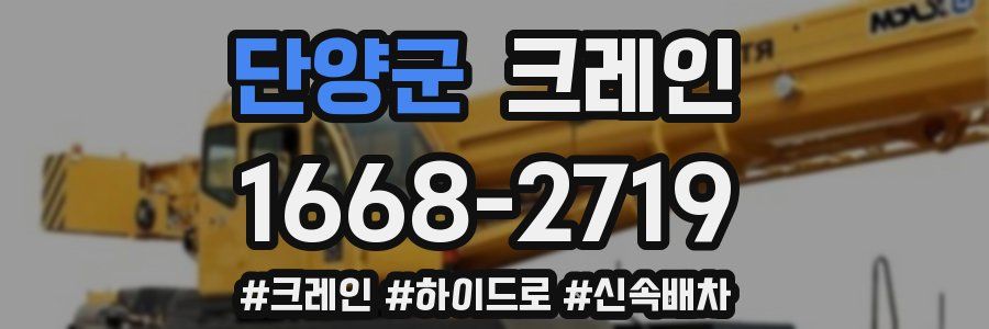 단양군 크레인 작업
