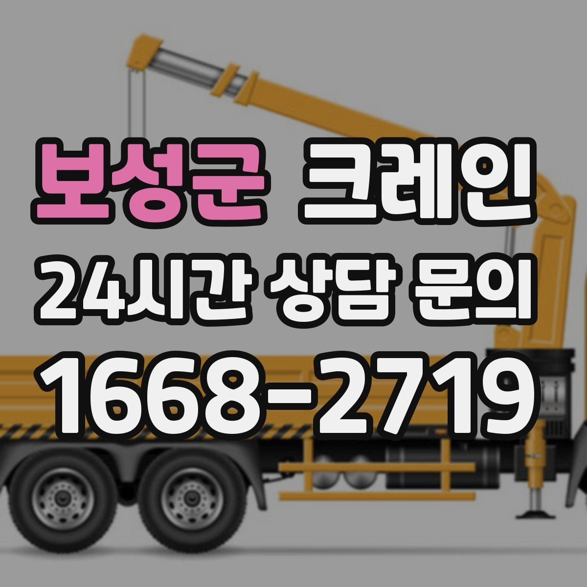 보성군 카고 크레인