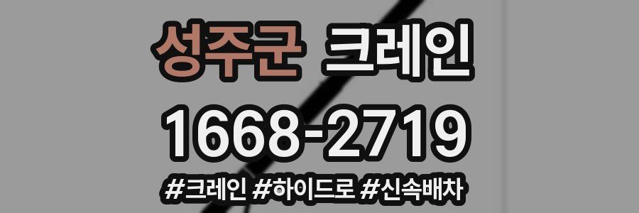 성주군 크레인 작업